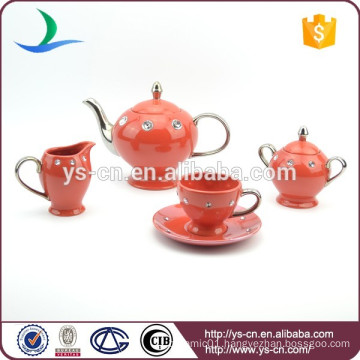 Ceramic Coffee Set Tea Set Wholesale With Diamond Design